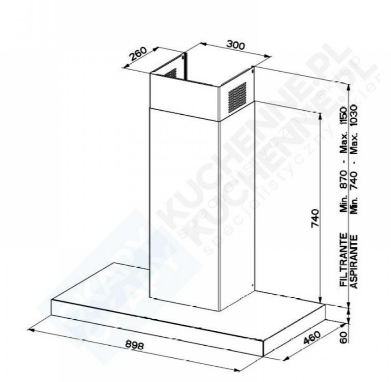 FRANKE%20FABER%20T-DARK%20A90%20SİYAH%20PASLANMAZ%20ÇELİK/CAM%20DUVAR%20TİPİ%2090%20CM%20DAVLUMBAZ