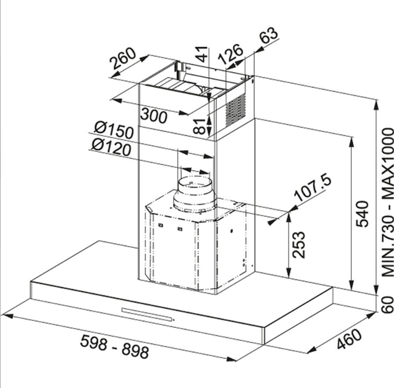 FRANKE%20FCR%20625%20TC%20BK/XS%20NG/%20600%20BLACK%20GLASS/INOX%20DUVAR%20TİPİ%20DAVLUMBAZ