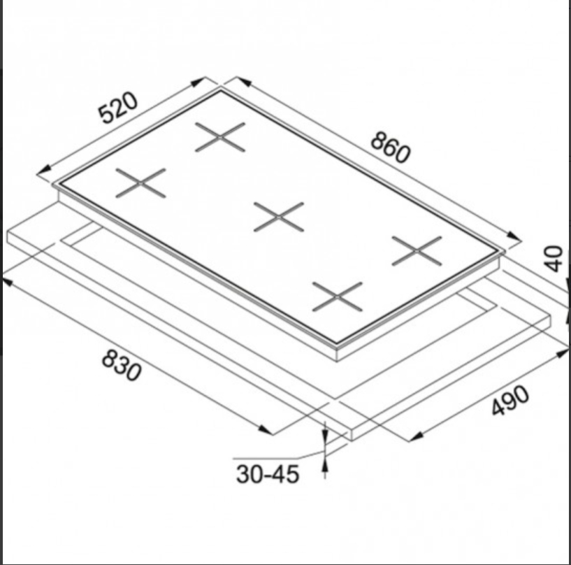 FRANKE%20NEW%20SQUARE%20FHNS%20905%204G%20TC%20BK%20C%20CRİSTALLO%20NERO%20CAM%20OCAK-SİYAH