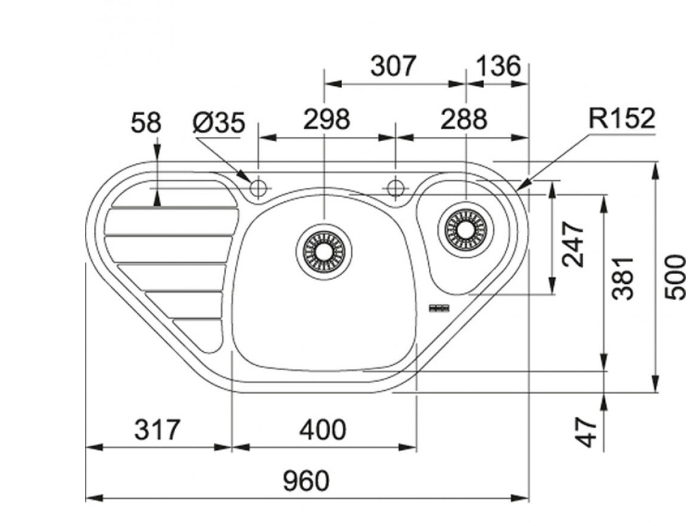 FRANKE%20SPARK%20SKX%20651-E%20PASLANMAZ%20ÇELİK%20KÖŞE%20EVYE