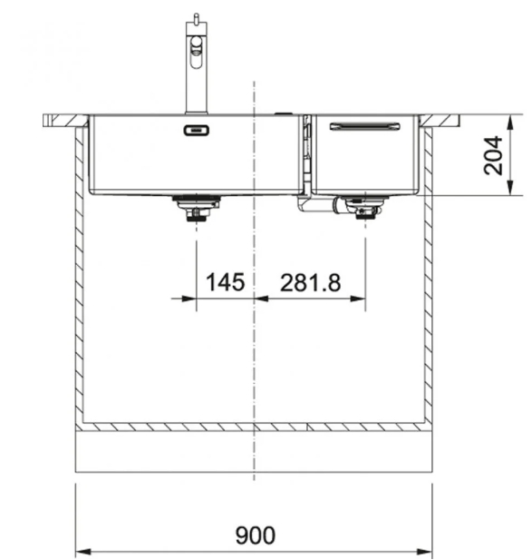 FRANKE%20BOX%20CENTER%20BWX%20220-54-27%20PASLANMAZ%20ÇELİK%20EVYE