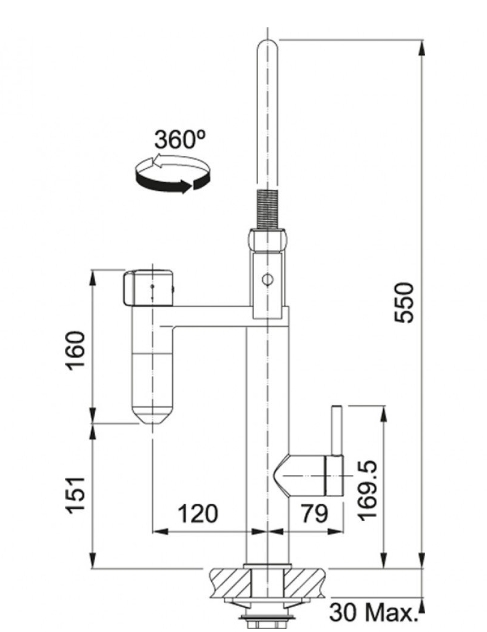 FRANKE%20VİTAL%20KAPSÜL%20FİLTRE%20SİSTEMİ%20SPİRALLİ%20KROM/GUN%20METAL%20ARMATÜR