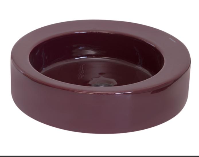 Smanni Merga  48 cm Tezgahüstü Lavabo bordo