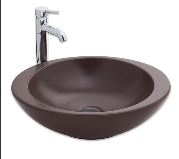 Adara Tezgahüstü Lavabo  53 x 45.5 cm mat moka