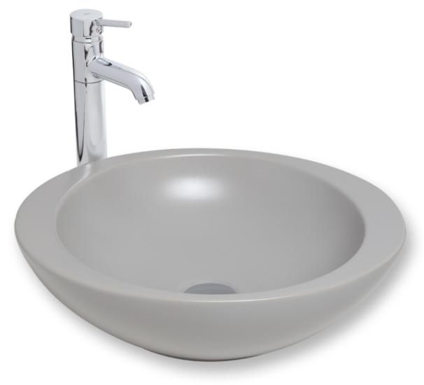 Adara Tezgahüstü Lavabo  53 x 45.5 cm mat gri