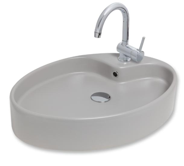 Smanni Betria Tezgahüstü Lavabo  65 x 45 cm mat gri