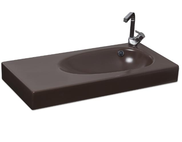 Smanni Bunda BD  91 x 45 cm Etajerli Lavabo  Batarya Delikli mat moka