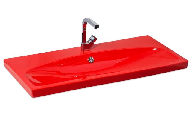 Smanni Heka  100 x 46 cm Lavabo kırmızı