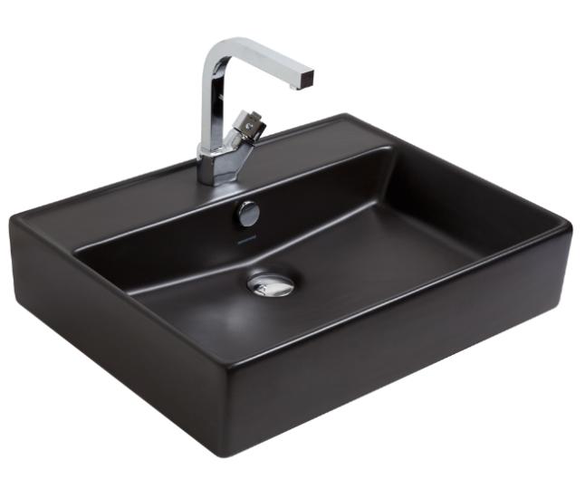 Smanni Kastra  60 x 46 cm Tezgahüstü Lavabo mat siyah