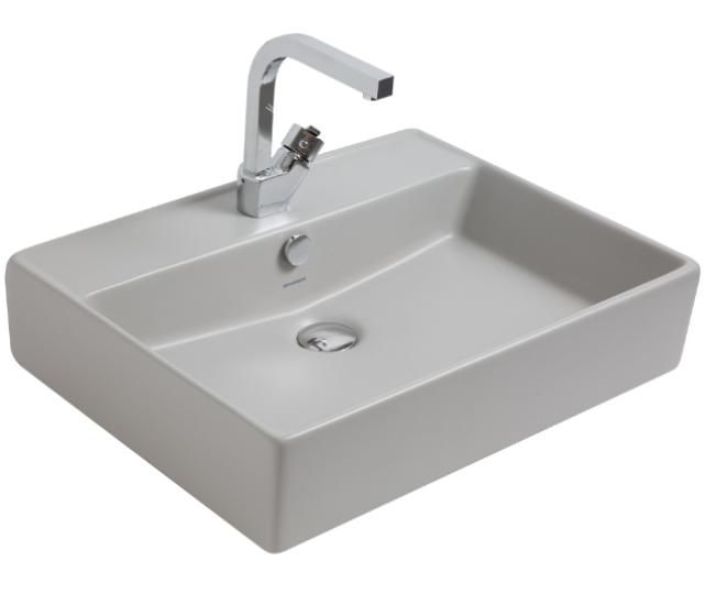 Smanni Kastra  60 x 46 cm Tezgahüstü Lavabo mat gri