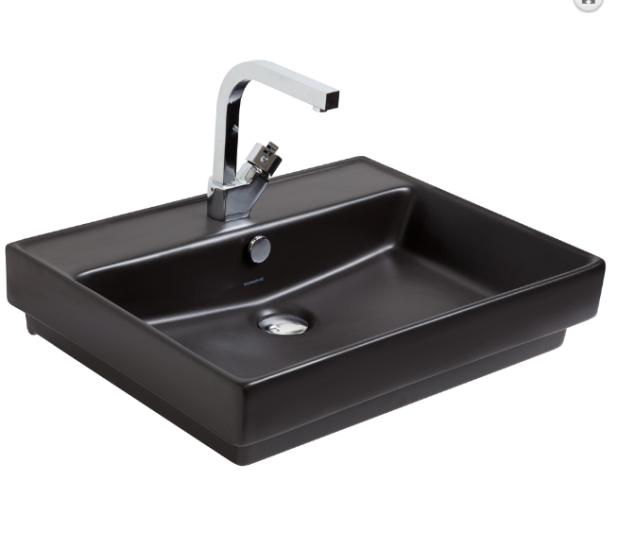 Smanni Kastra GM  60 x 46 cm Gömme Lavabo mat siyah