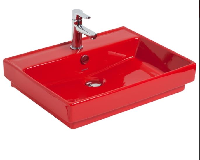 Smanni Kastra GM  60 x 46 cm Gömme Lavabo kırmızı