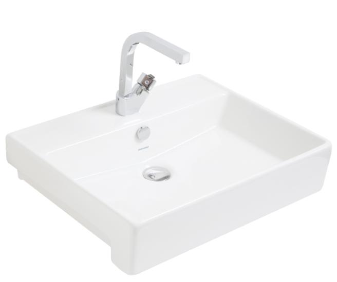 Smanni Kastra YT  60 x 46 cm Yarım Tezgah Lavabo beyaz